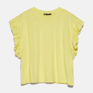 ザラ(ZARA)の完売品 フリル付きTシャツ ZARA(Tシャツ(半袖/袖なし))