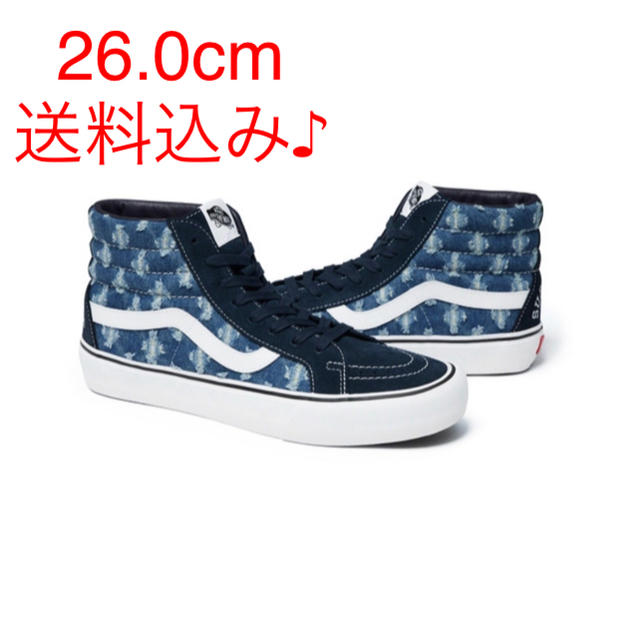 Supreme(シュプリーム)のsupreme vans Hole Punch Denim Sk8-Hi Pro メンズの靴/シューズ(スニーカー)の商品写真