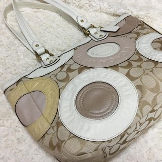 コーチ(COACH)のコーチ　COACH パッチワーク　トートバッグ　ベージュ(トートバッグ)