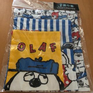 スヌーピー(SNOOPY)のセット　新品　OLAF ランチ巾着　3連巾着　(ランチボックス巾着)