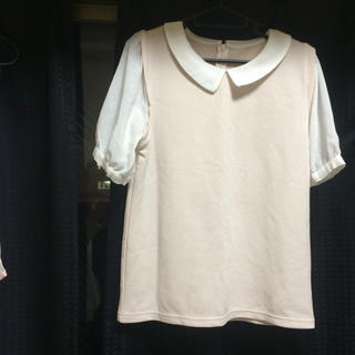 レトロガール(RETRO GIRL)の春色ピンク襟付きトップス レトロガール(Tシャツ(半袖/袖なし))