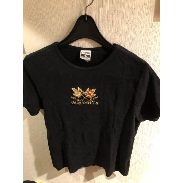 綿100% カナダ製　半袖黒Tシャツ レディースのトップス(Tシャツ(半袖/袖なし))の商品写真