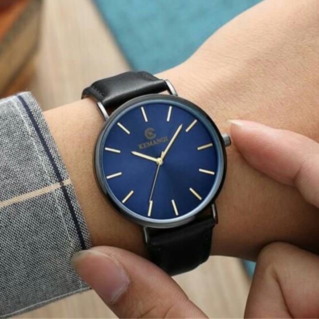 薄型軽量アナログウォッチ 青 メンズ 腕時計 ベーリング・スカーゲン型の通販 by めぐみん's shop｜ラクマ