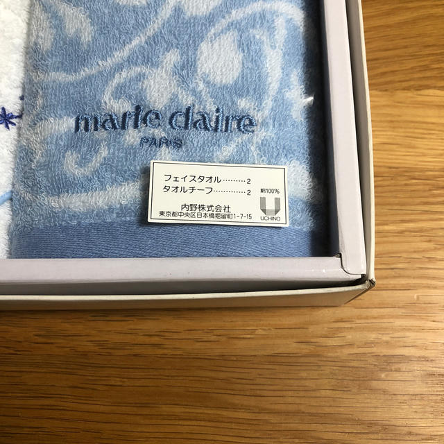 Marie Claire(マリクレール)のマリクレール　フェイスタオル・タオルチーフセット インテリア/住まい/日用品の日用品/生活雑貨/旅行(タオル/バス用品)の商品写真