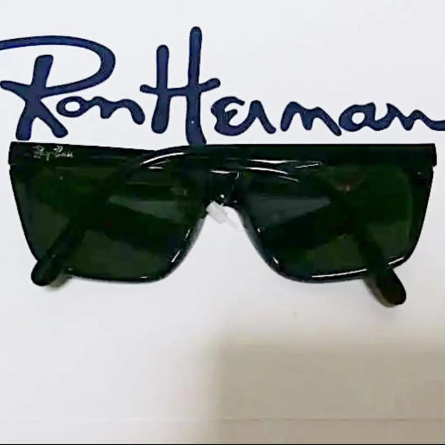 Ray-Banレイバン黒縁ブラックフレームクリアグリーンレンズロゴサングラス新品