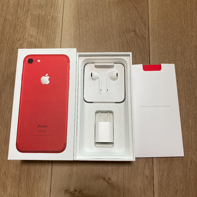 Apple SIMフリーの通販 by 土曜日の午後's shop｜アップルならラクマ - iPhone7 Red 特典進呈