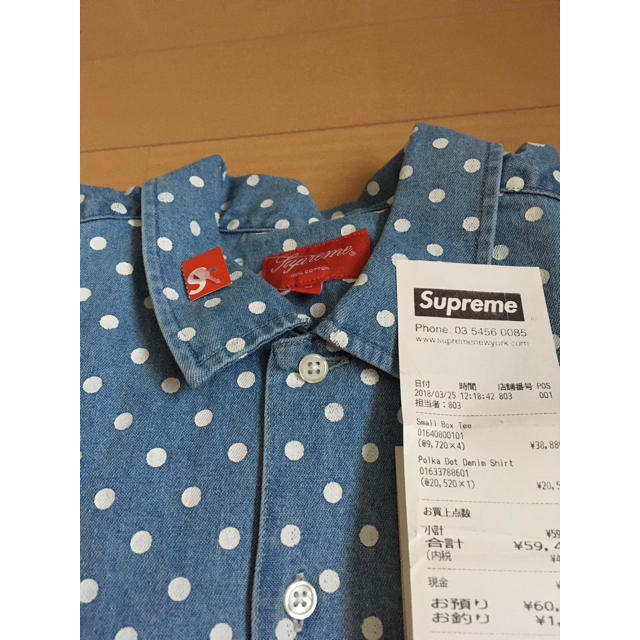 Supreme Polka Dot Denim Shirt 2018ss 新品 3