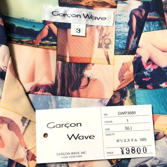 Garcon Wave(ギャルソンウェーブ)の新品　Ｌ　希望小売価格 10,780円　フォトプリント　半袖シャツ　ポリシャツ メンズのトップス(シャツ)の商品写真