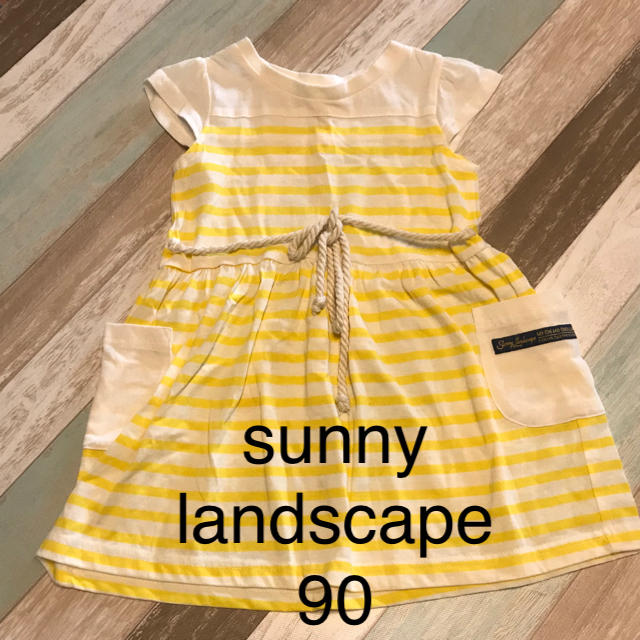 SunnyLandscape(サニーランドスケープ)の90 sunny land scape ベルト付ワンピース キッズ/ベビー/マタニティのキッズ服女の子用(90cm~)(ワンピース)の商品写真