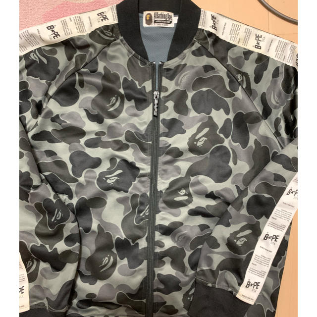 A BATHING APE(アベイシングエイプ)の激レアS！ BAPE ABCカモ STA!TAPE JERSEY TOP黒   メンズのトップス(ジャージ)の商品写真