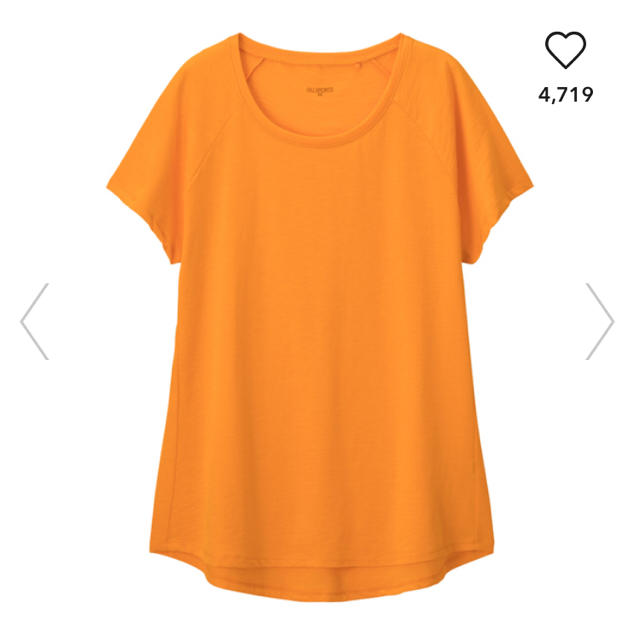 GU(ジーユー)のGU/ジーユー GU SPORTS クルーネックＴ 半袖 オレンジ S レディースのトップス(Tシャツ(半袖/袖なし))の商品写真