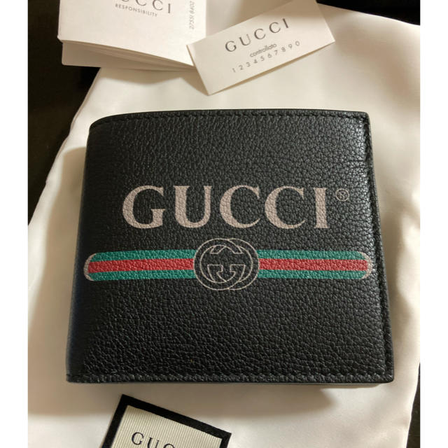 Gucci(グッチ)の新品 正規品 GUCCI  グッチ ヴィンテージ ロゴ 二つ折り 財布 メンズのファッション小物(折り財布)の商品写真