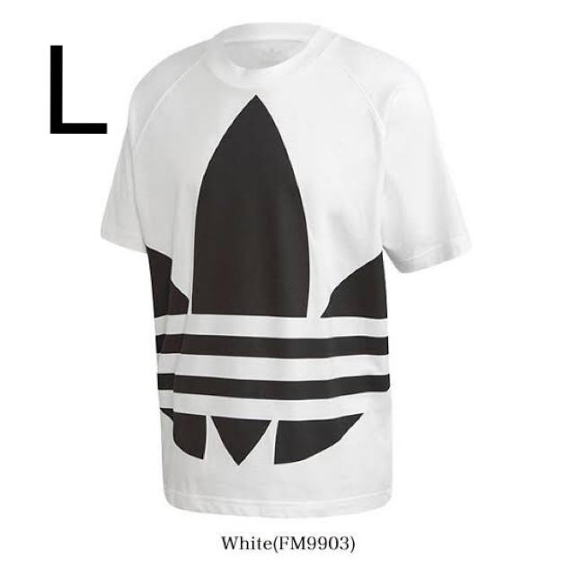 adidas(アディダス)の新品 L アディダス　ビッグトレフォイル　ボクシー　Tシャツ ホワイト　白 メンズのトップス(Tシャツ/カットソー(半袖/袖なし))の商品写真