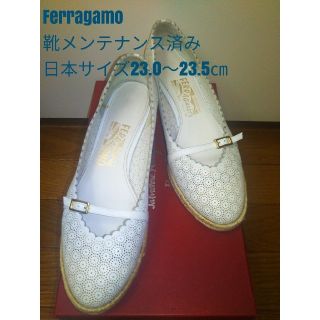 正規品????美品????フェラガモ オードリーエスパドリーユパンプス