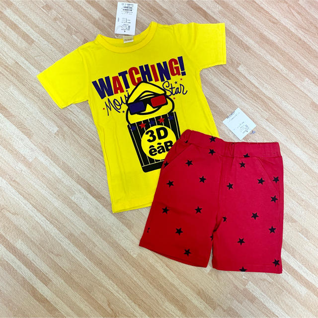 BeBe(ベベ)の【新品】Tシャツ & ハーフパンツ　セット キッズ/ベビー/マタニティのキッズ服男の子用(90cm~)(Tシャツ/カットソー)の商品写真