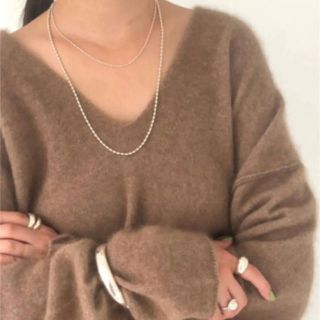 トゥデイフル(TODAYFUL)の新品未使用 todayful オーバルチェーンネックレス シルバー(ネックレス)