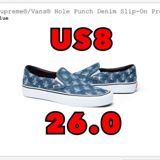 シュプリーム(Supreme)のSupreme Vans Hole Punch Denim Slip-on(スリッポン/モカシン)