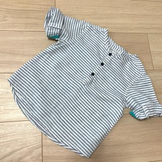 ザラキッズ(ZARA KIDS)のZARAbaby ZARAkids ノーカラー シャツ　ボーダー　98(Tシャツ/カットソー)