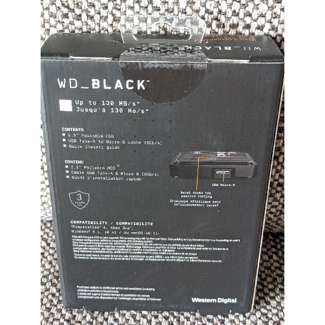 [未開封新品] WD ポータブルHDD 5TB WD_Black P10