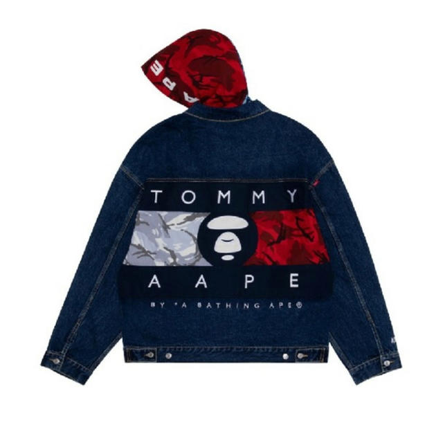 A BATHING APE(アベイシングエイプ)のAAPE X TOMMY JEANS DENIM TRUKER JACKET  メンズのジャケット/アウター(Gジャン/デニムジャケット)の商品写真