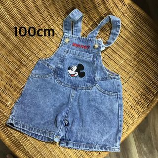 ザラキッズ(ZARA KIDS)の新品　mickey ミッキー　デニム サロペット パンツ　100(パンツ/スパッツ)