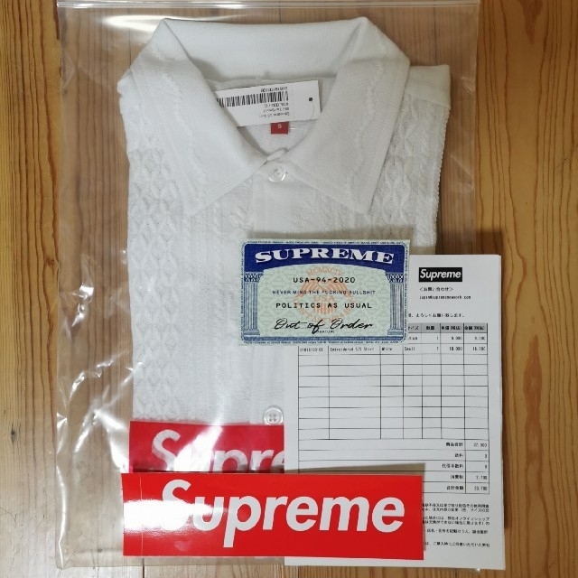 新品未使用Supreme　Embroidered S/S Shirt