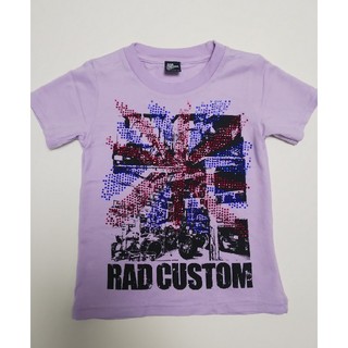 ラッドカスタム(RAD CUSTOM)のRADcustom  半袖Tシャツ 100 パープル ラインストーン ユニオン(Tシャツ/カットソー)