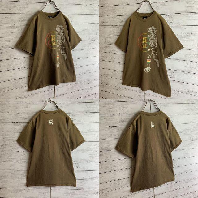 STUSSY(ステューシー)の【希少デザイン】ステューシー ラスタカラー シャネルロゴ Tシャツ ストリート メンズのトップス(Tシャツ/カットソー(半袖/袖なし))の商品写真