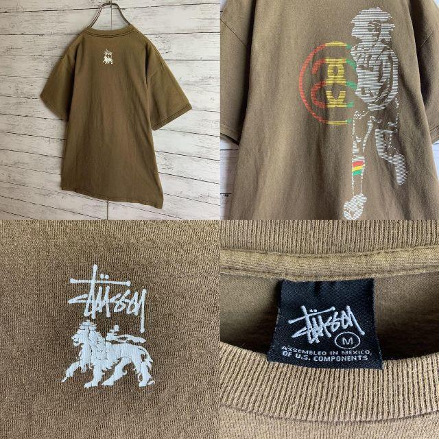 STUSSY(ステューシー)の【希少デザイン】ステューシー ラスタカラー シャネルロゴ Tシャツ ストリート メンズのトップス(Tシャツ/カットソー(半袖/袖なし))の商品写真