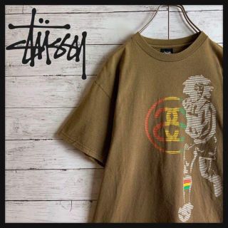 ステューシー(STUSSY)の【希少デザイン】ステューシー ラスタカラー シャネルロゴ Tシャツ ストリート(Tシャツ/カットソー(半袖/袖なし))