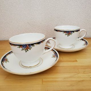 ウェッジウッド(WEDGWOOD)のウエッジウッド WEDGWOOD オズボーン カップ&ソーサー 2客(食器)