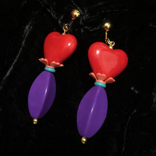 エイボン(AVON)のアメリカヴィンテージ 80s vintage heart earrings(イヤリング)