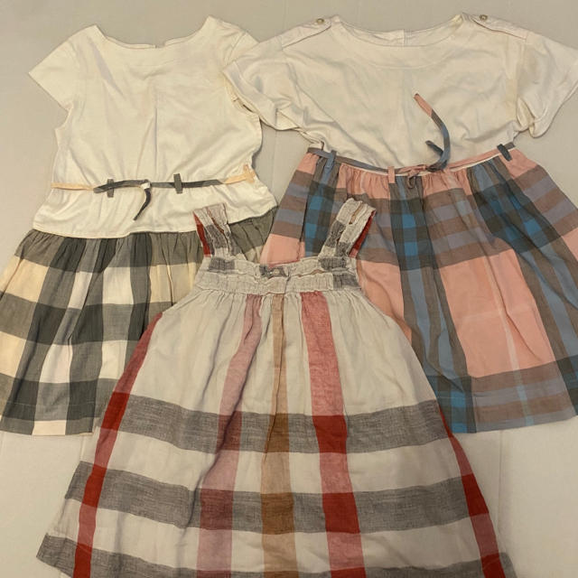 美品 バーバリーキッズワンピース ５Yキッズ服女の子用(90cm~)