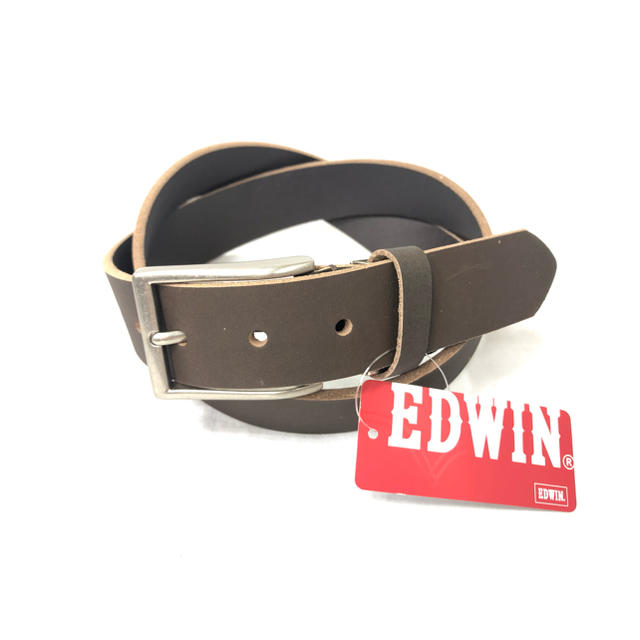EDWIN(エドウィン)のEDWIN 35mm 牛革 一枚革 カジュアルベルト チョコ フリーサイズ メンズのファッション小物(ベルト)の商品写真