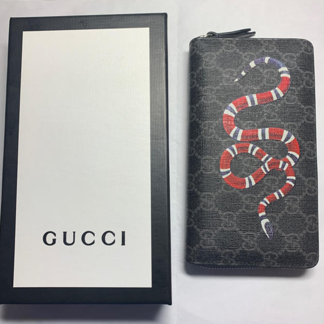 Gucci(グッチ)のGUCCI キングスネーク GGキャンバス GGスプリーム 長財布 メンズのファッション小物(長財布)の商品写真