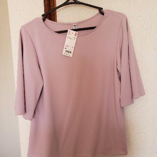 ユニクロ(UNIQLO)のユニクロ　クレープジャージーT(五分袖)　(カットソー(半袖/袖なし))