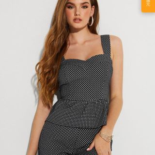 ゲス(GUESS)のSleeveless Nadine Peplum Top(Tシャツ(半袖/袖なし))