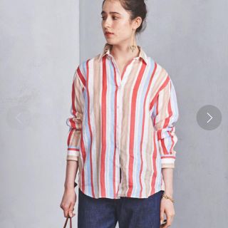 ユナイテッドアローズ(UNITED ARROWS)の○UBCB 麻 ストライプ レギュラーカラーシャツ◆(シャツ/ブラウス(長袖/七分))