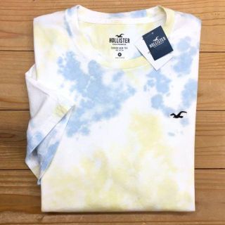 ホリスター(Hollister)の新品【メンズXS】★ホリスター★タイダイカラー半袖Ｔシャツ/白ブルー黄色(Tシャツ/カットソー(半袖/袖なし))