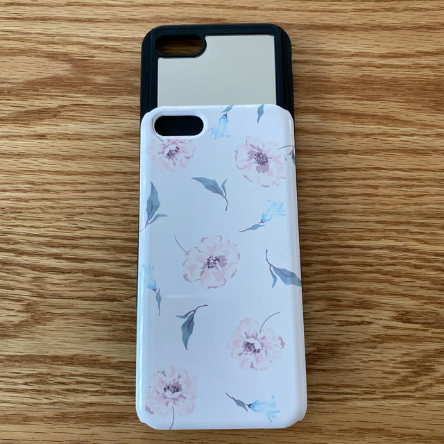 スマホケース　iPhone7/8対応　花柄　　スライドミラー&カードケース付き スマホ/家電/カメラのスマホアクセサリー(iPhoneケース)の商品写真