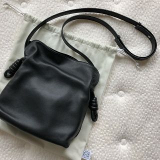 ロエベ(LOEWE)のloewe フラメンコノットスモール　2wayショルダーバッグ　ブラック　美品(ショルダーバッグ)