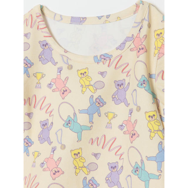 fafa(フェフェ)のfafa  130 パフスリーブTシャツ - マルチスポーツ トップス　クマ キッズ/ベビー/マタニティのキッズ服女の子用(90cm~)(Tシャツ/カットソー)の商品写真