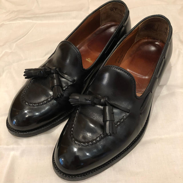 値下げしました】Alden 黒タッセルローファー US8 26.0-
