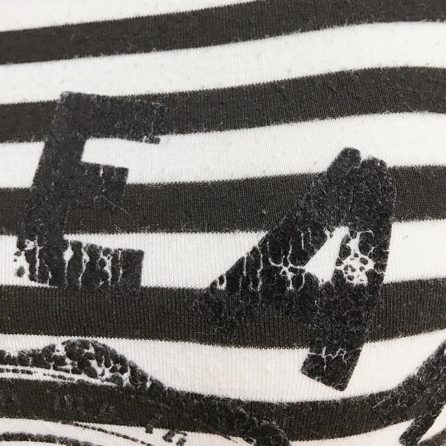 しまむら(シマムラ)の白黒ボーダーロンT レディースのトップス(Tシャツ(長袖/七分))の商品写真