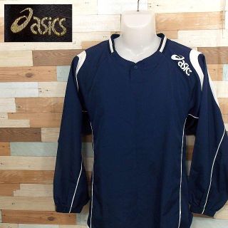 アシックス(asics)の【asics】 美品 アシックス ブルー長袖シャツ スポーツウェア サイズM(ウェア)