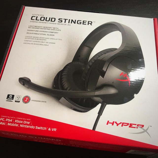 PlayStation4(プレイステーション4)のキングストン ゲーミング ヘッドセット HyperX Cloud Stinger スマホ/家電/カメラのオーディオ機器(ヘッドフォン/イヤフォン)の商品写真