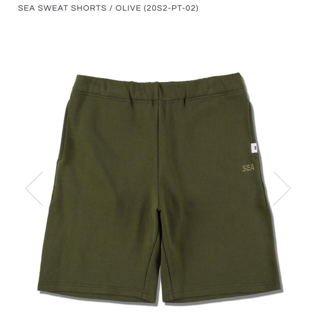 SEA(シー)のSEA SWEAT SHORTS﻿ / OLIVE wind and sea メンズのパンツ(ショートパンツ)の商品写真