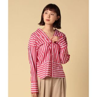 ビューティフルピープル(beautiful people)の【tommyさま専用】beautiful people ストライプシャツ　レッド(シャツ/ブラウス(長袖/七分))