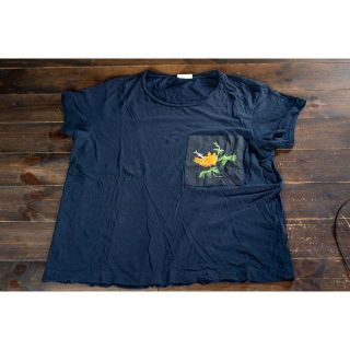 ドリスヴァンノッテン(DRIES VAN NOTEN)のdries van noten カットソー ブラック ボタニカル ドリス(Tシャツ/カットソー(半袖/袖なし))