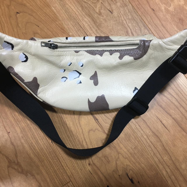 17SS SUPREME  leather waist bag Camo